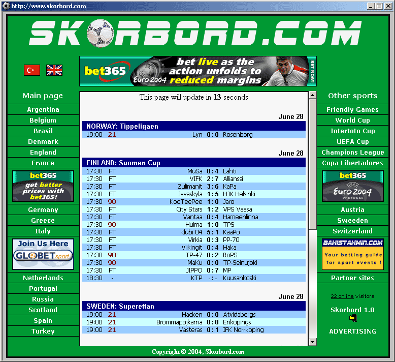 Skorbord Screenshot